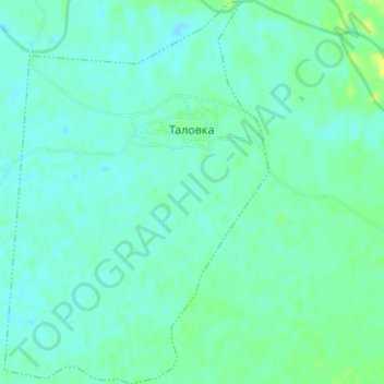 Mapa topográfico сельское поселение Село Таловка, altitude, relevo