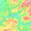 Mapa topográfico Quiroga, altitude, relevo