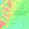 Mapa topográfico Pichincha, altitude, relevo