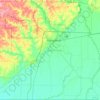 Mapa topográfico Butler County, altitude, relevo
