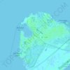 Mapa topográfico Ocracoke, altitude, relevo