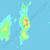 Mapa topográfico Δήλος, altitude, relevo