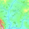 Mapa topográfico Santa Bárbara de Goiás, altitude, relevo