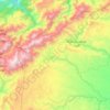 Mapa topográfico caïdat de Ighrem N'Ougdal, altitude, relevo