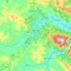 Mapa topográfico Fermignano, altitude, relevo