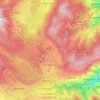 Mapa topográfico La Llagonne, altitude, relevo