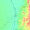 Mapa topográfico Porto Murtinho, altitude, relevo