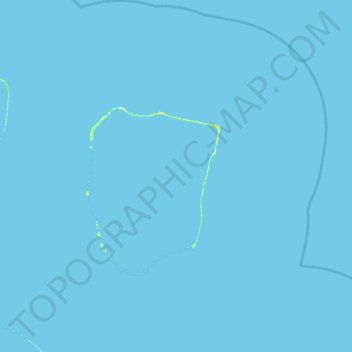 Mapa topográfico Apataki, altitude, relevo