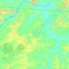 Mapa topográfico Santa Cruz do Xingu, altitude, relevo