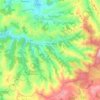 Mapa topográfico Vega de Pas, altitude, relevo