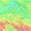 Mapa topográfico Voivodia da Subcarpácia, altitude, relevo
