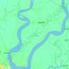 Mapa topográfico Barguna Sadar Subdistrict, altitude, relevo