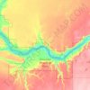 Mapa topográfico Dinosaur Provincial Park, altitude, relevo