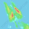 Mapa topográfico Thetis Island, altitude, relevo