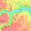 Mapa topográfico Dampierre-sur-Avre, altitude, relevo