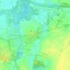 Mapa topográfico Cambrin, altitude, relevo
