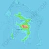 Mapa topográfico Bora-Bora, altitude, relevo