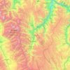 Mapa topográfico Provincia de Huari, altitude, relevo