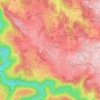 Mapa topográfico Les Villettes, altitude, relevo