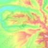 Mapa topográfico Parque Nacional Tolhuaca, altitude, relevo