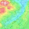 Mapa topográfico Odivelas, altitude, relevo