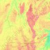 Mapa topográfico Rio das Velhas, altitude, relevo