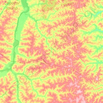 Mapa topográfico São José do Xingu, altitude, relevo