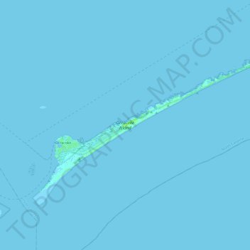 Mapa topográfico Ocracoke Island, altitude, relevo