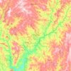Mapa topográfico Pires do Rio, altitude, relevo