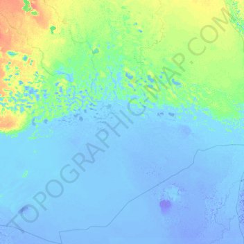 Mapa topográfico Жангалинский район - Жаңақала ауданы, altitude, relevo