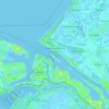 Mapa topográfico Hook of Holland, altitude, relevo
