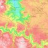 Mapa topográfico Druelle Balsac, altitude, relevo