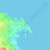 Mapa topográfico Augusta, altitude, relevo
