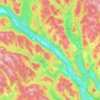 Mapa topográfico Paroisse de Saint-Jacques, altitude, relevo
