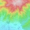 Mapa topográfico San Andrés Huayápam, altitude, relevo