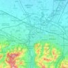 Mapa topográfico Fiume Reno, altitude, relevo