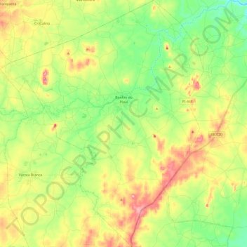 Mapa topográfico Bonfim do Piauí, altitude, relevo