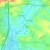 Mapa topográfico Sowton, altitude, relevo