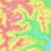 Mapa topográfico Vallouise-Pelvoux, altitude, relevo