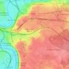 Mapa topográfico Villiers-sur-Marne, altitude, relevo