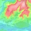 Mapa topográfico Merlieux-et-Fouquerolles, altitude, relevo