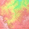 Mapa topográfico Rio Açungui, altitude, relevo