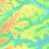 Mapa topográfico Mata da Serra, altitude, relevo
