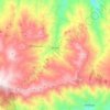 Mapa topográfico Bacares, altitude, relevo