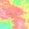 Mapa topográfico Santa Luzia d'Oeste, altitude, relevo