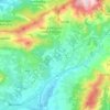 Mapa topográfico Sarrola-Carcopino, altitude, relevo