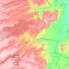 Mapa topográfico Jaborandi, altitude, relevo