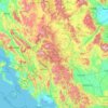Mapa topográfico Ήπειρος - Δυτική Μακεδονία, altitude, relevo