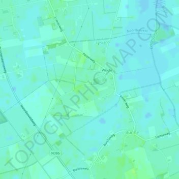 Mapa topográfico Winde, altitude, relevo