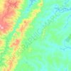 Mapa topográfico Biquinhas, altitude, relevo